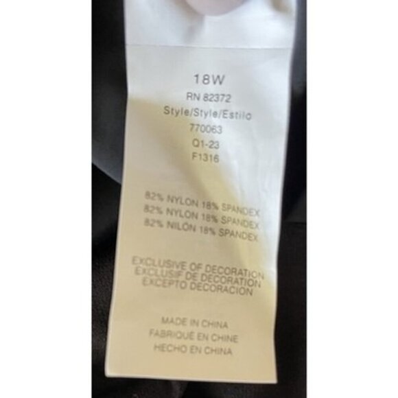 Island Escape Black Thigh Minimizer Swim Shorts Bottoms Plus Size 18W NWT $45 - Picture 4 of 4